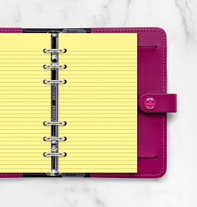 Κίτρινο ριγέ μπλοκ σημειώσεων Filofax