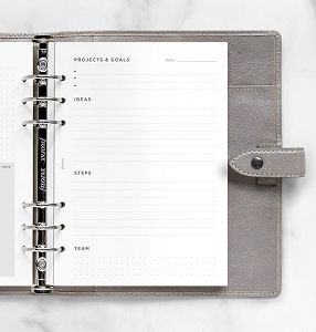 Projects & Goals Tracker Refill Filofax