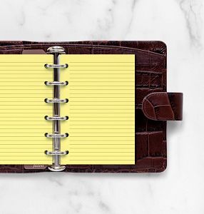 Ριγέ σημειώσεις Κίτρινες Filofax