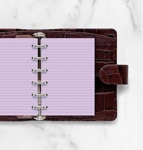 Ριγέ σημειώσεις Μωβ Filofax
