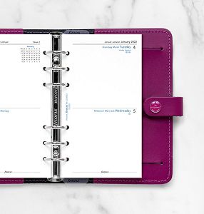 Ημερολόγιο Filofax 2 ημέρες ανα σελίδα Αγγλ./Γαλλ./Γερμ.