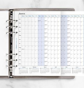 Ετήσιο πλάνο Filofax οριζόντιο