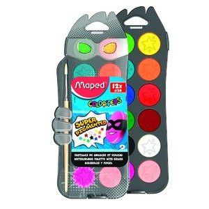 Νερομπογιές Maped 30mm (12 χρώματα)