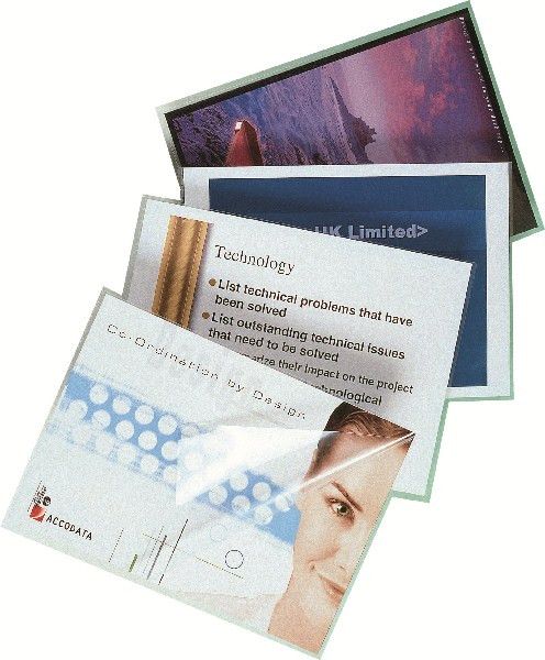 Ζελατίνες Rexel 12175 "L" SUPERFINE CLEAR 100τεμ